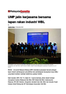 UMP Jalin Kerjasama Bersama Lapan Rakan Industri WBL UMPSA IR